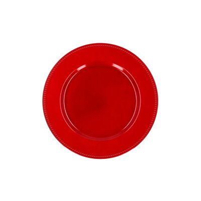 Taca dekoracyjna czerwona 33 cm
