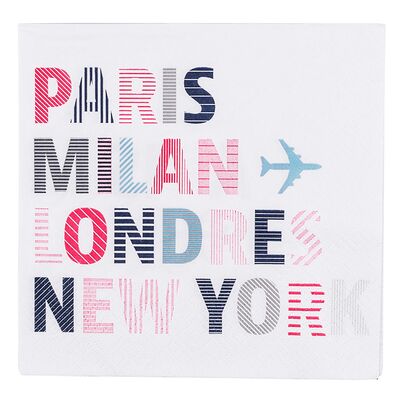 Komplet serwetek 33 x 33 cm miasta TL202300 20 sztuk