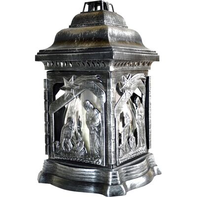 Znicz szklany 207 SZ 26 cm 80 g srebrny