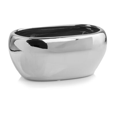 Osłonka ceramiczna rynna srebrna 27 cm