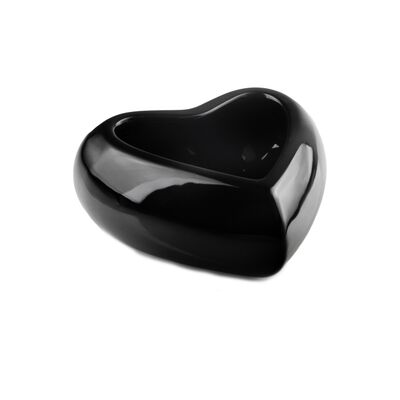 Wazon serce 17 cm czarny