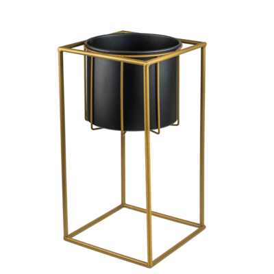 Osłonka SWEN kwadrat M czarno-złoty