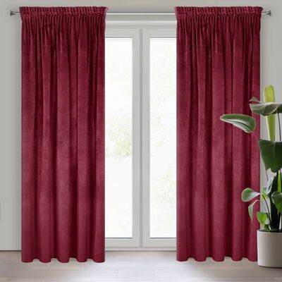 Zasłona na taśmie marszczącej VILLA 140 x 270 cm bordowy