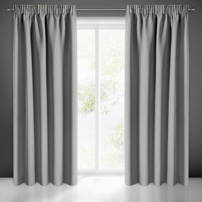 Zasłona na taśmie marszczącej LOGAN 135 x 270 cm szara