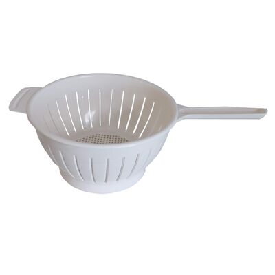 Cedzak z rączką VEGE 22 cm ecru