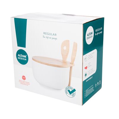 Miska z pokrywką i łyżkami bambusowymi Regular NBC