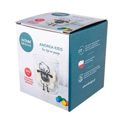 Szklanka termiczna Andrea kids 300 ml baranek