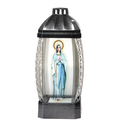 Znicz kapliczka Maryja 29 cm czarny