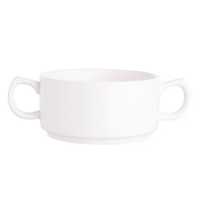 Bulionówka z uszami Regular 280 ml porcelana kremowa