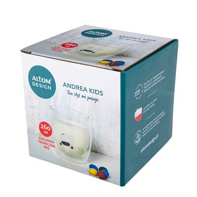 Szklanka termiczna Andrea kids 260 ml miś