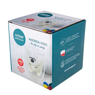 Szklanka termiczna Andrea kids 260 ml piesek