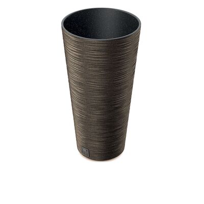 Doniczka FURU ROUND SLIM ECO WOOD 25 x 48 cm kawa ECO
