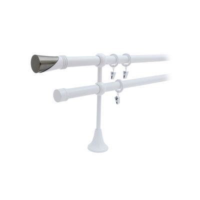 Karnisz podwójny VICTORIA 200 cm 19 mm biały TAZA