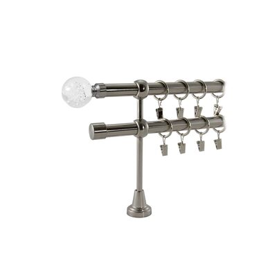 Karnisz podwójny VALENTINA 240 cm 19 mm ROSA nikiel