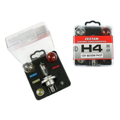 Zestaw zapasowych żarówek z halogenową H4 12 V P43T