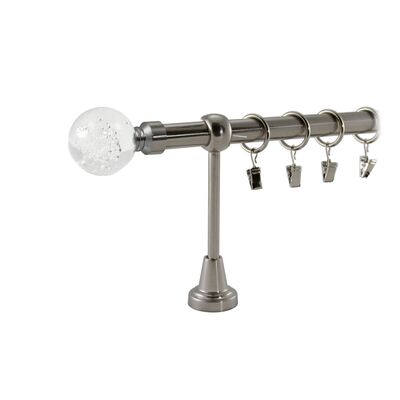 Karnisz pojedynczy VALENTINA 160 cm 19 mm ROSA nikiel