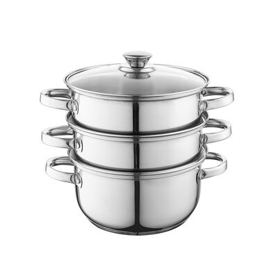 Garnek nierdzewny do gotowania na parze Steamer 4-elementowy 20 cm