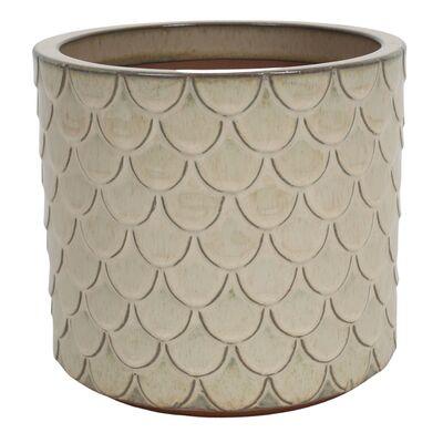 Donica 4397 szkliwo CYLINDER mrozoodporna 22 x 20 cm krem 003