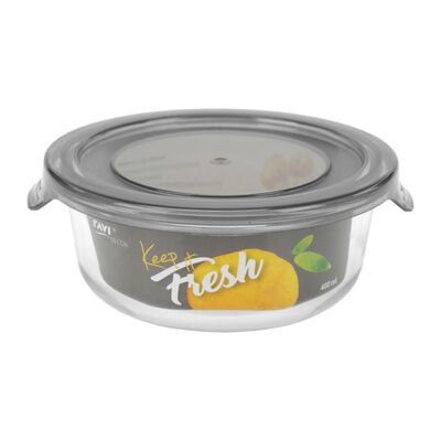 Pojemnik żaroodporny okrągły Keep it Fresh 400 ml szary