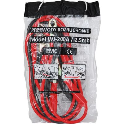 Kable rozruchowe 200A 2,5 m LUX HD certyfikat CE