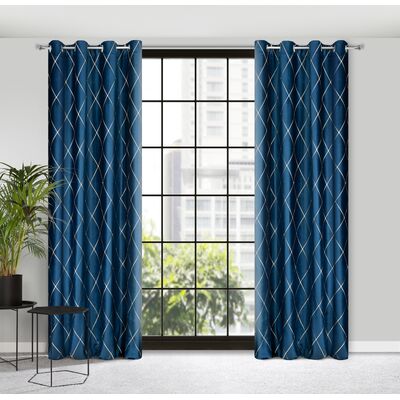 Zasłona na przelotkach MARGO 140 x 250 cm granatowy