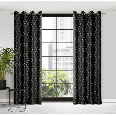 Zasłona na przelotkach MARGO 140 x 250 cm czarny