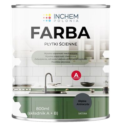 Farba płytki ścienne zestaw 800 ml Głębia Antracytu