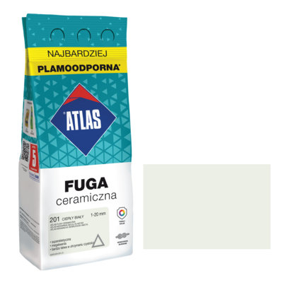 ATLAS Fuga ceramiczna 201 ciepły biały alubag 2 kg