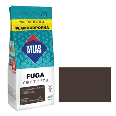 ATLAS Fuga ceramiczna 124 ciemne wenge alubag 2 kg
