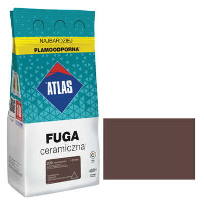 ATLAS Fuga ceramiczna 209 kasztanowy alubag 5 kg