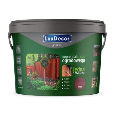 LuxDecor Impregnat do drewna ogrodowego garden mahoń 9 l