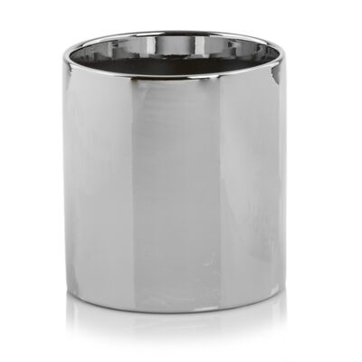 Wazon walec 23 cm srebrny