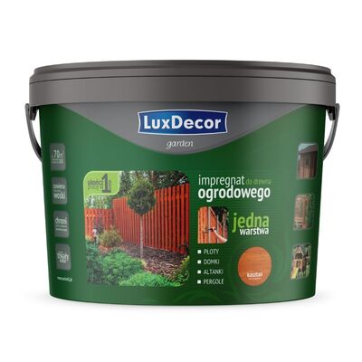 LuxDecor Impregnat do drewna ogrodowego garden kasztan 9 l