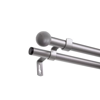 Karnisz podwójny Base II 240 cm 16 mm kula satyna