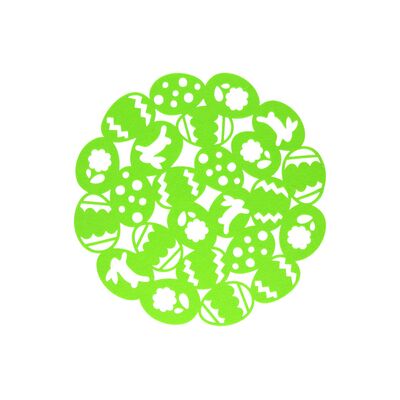 Podkładka na stół filcowa zielona/żółta śr. 38 cm