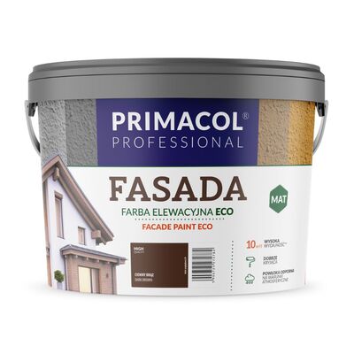 Primacol Farba Fasada Eco ciemny brąz 9 l