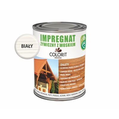 Colorit Drewno Impregnat żywiczny z woskiem Biały 0,75 l