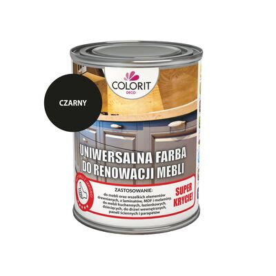 Farba do renowacji mebli czarny 0,75 l Colorit