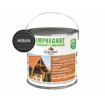 Colorit Drewno Impregnat żywiczny z woskiem Heban 2,5 l