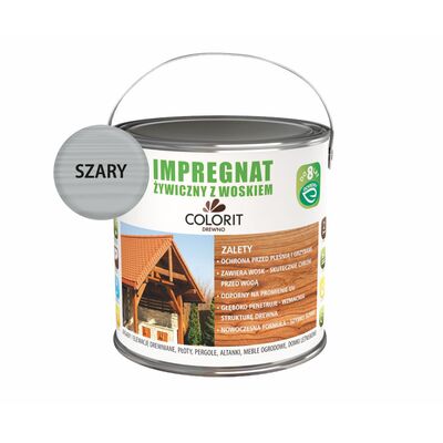 Colorit Drewno Impregnat żywiczny z woskiem Szary 2,5 l