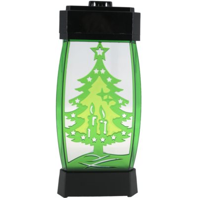 Lampion Solo choinka czarny 33 x 14 cm