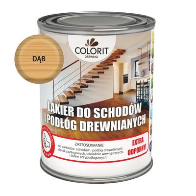Colorit Drewno Lakier do schodów i podłóg drewnianych Dąb 0,75 l