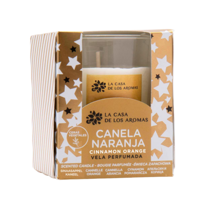Świeca zapachowa w szkle X-MAS cynamon-pomarańcza