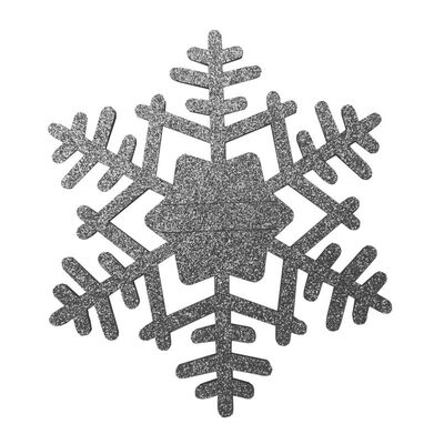 Podkładka filcowa na sztućce SNOWFLAKE śr. 21 cm szaro-srebrny