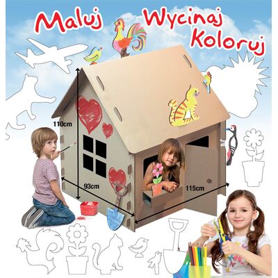 Domek Kartonowy szary