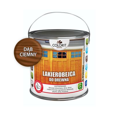 Colorit Drewno Lakierobejca do drewna Dąb Ciemny 2,5 l