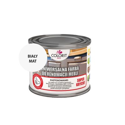 Farba do renowacji mebli biały mat 0,375 l Colorit