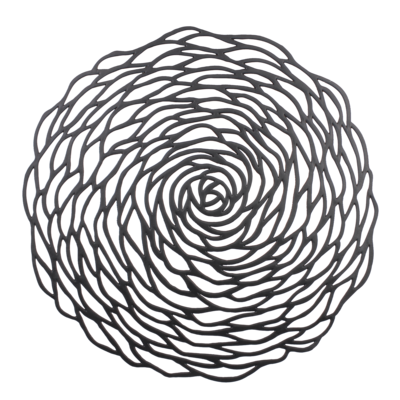 Podkładka dekoracyjna na stół TALEA śr. 38 cm czarny