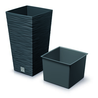 Doniczka FURU SQUARE antracytowy 29,5 x 29,5 x 55 cm