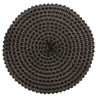 Podkładka VIENNA śr. 38 cm czarno-złoty